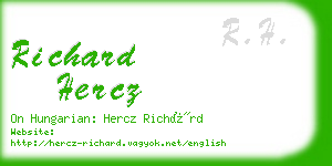 richard hercz business card